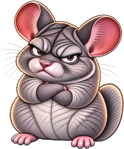 Gerald the chinchilla, looking pleased with himself
